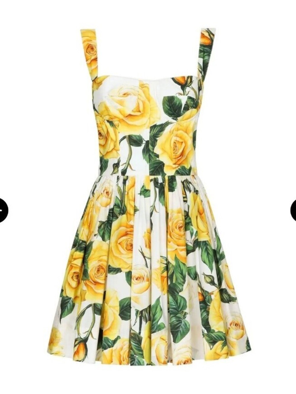 Dolce & Gabbana Rose Print Corset Bodice Minidress